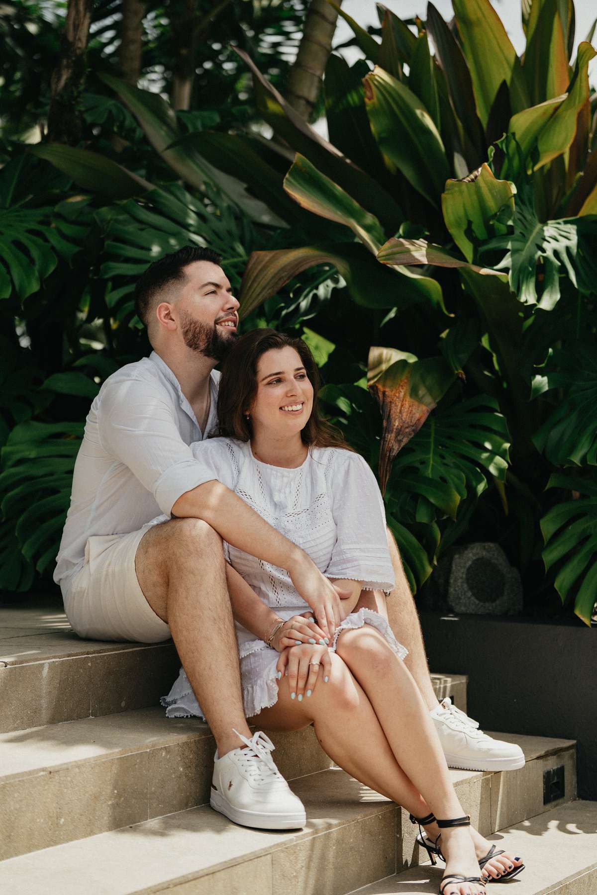 Photographer capturing engagement at Nayara Springs Costa Rica