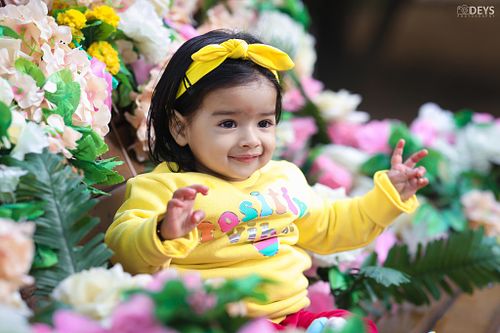 Cute baby girl photography in Delhi at studio
