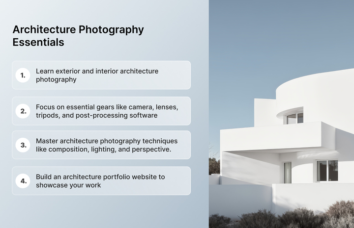 Lo esencial de la fotografía de arquitectura