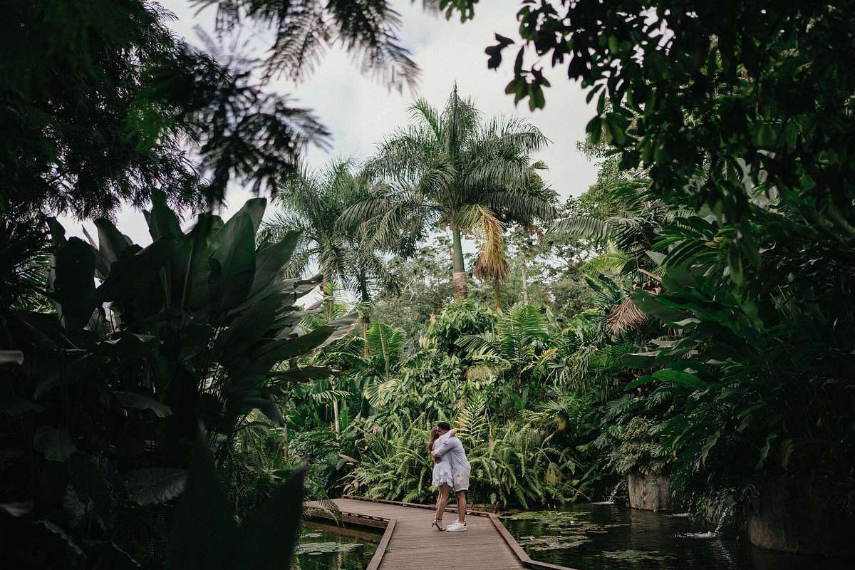 Photographer capturing engagement at Nayara Springs Costa Rica