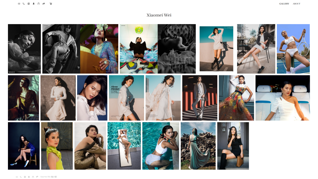 Xiaomei Wei's Modeling Portfolio Homepage