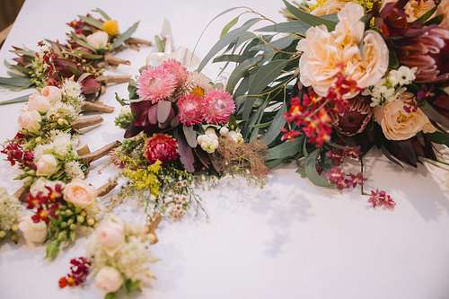 Bride and Groom Getting Ready