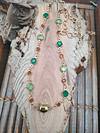 Strass charms kitten necklace