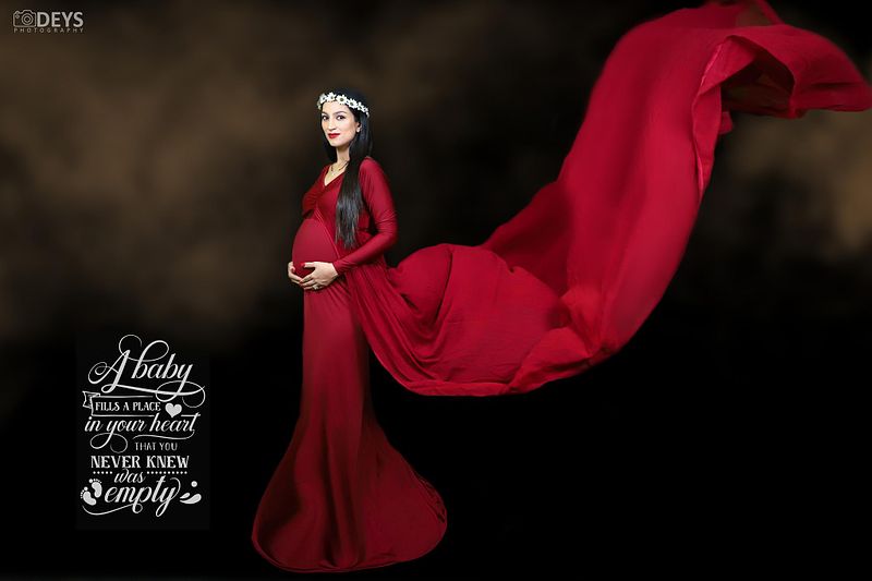 DP008 - Maroon Body Fit Gown