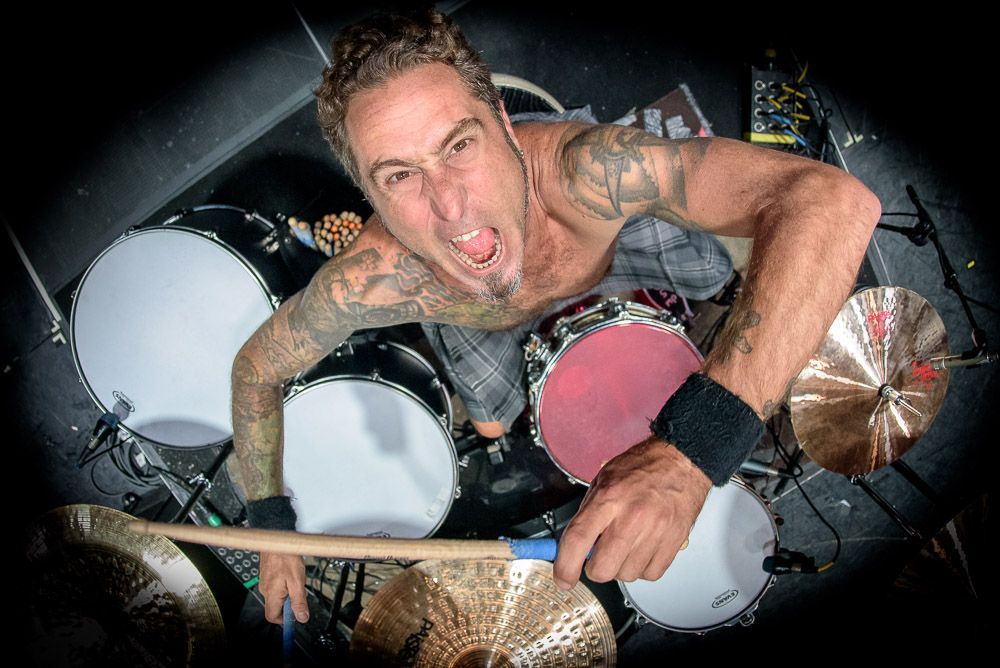 Sean Sellers of Beasto Blanco Drummer Aerial View - Photography by Igor RockXposure