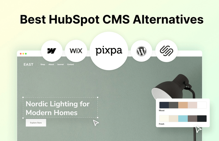 Inforgraphic showing the best HubSpot CMS alternatives