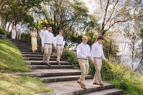 Wedding ceremony at Bradleys Head Amphitheatre
