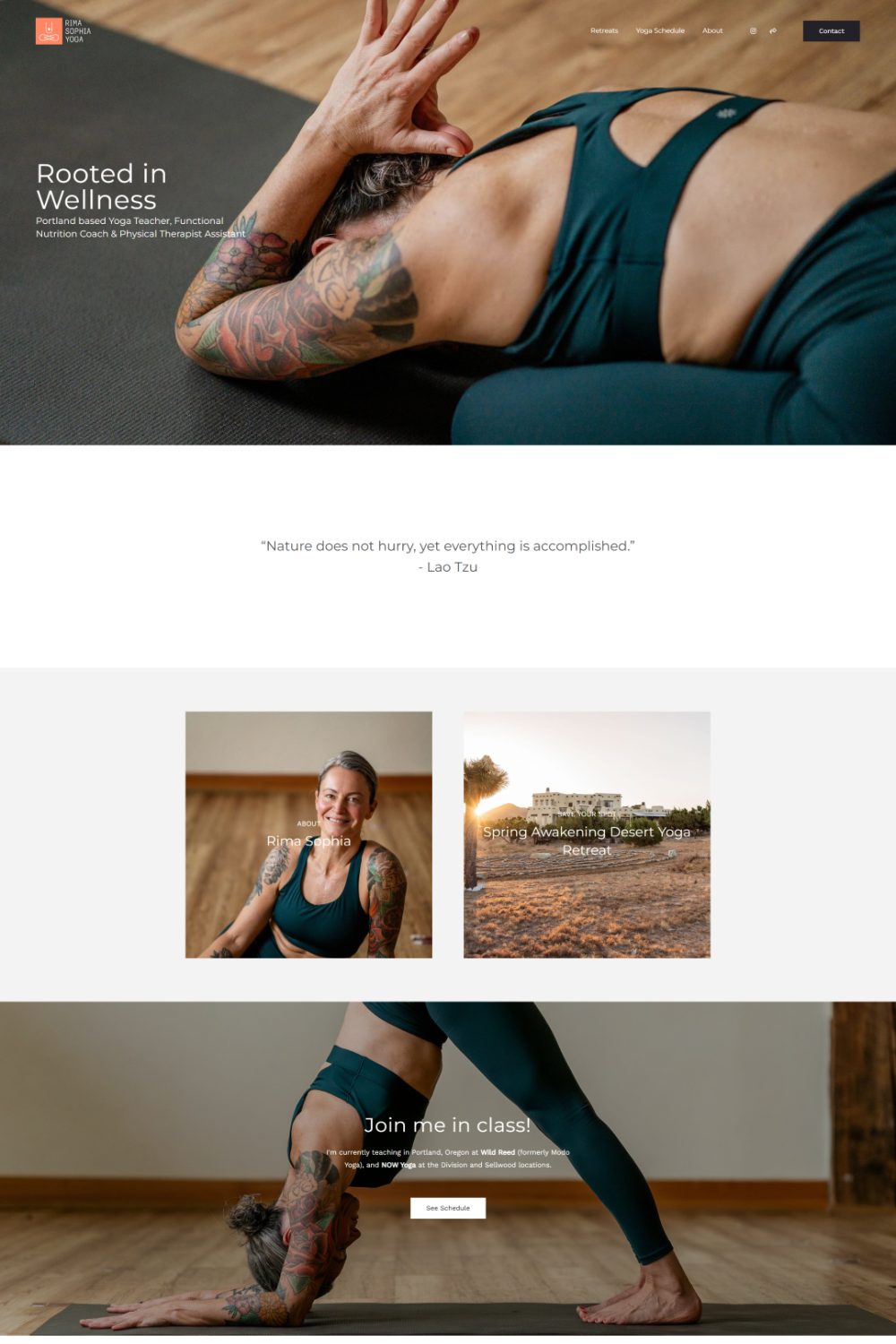 Strona internetowa portfolio Rimy Haggerty