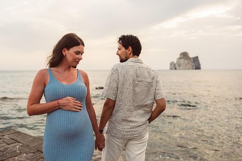 coppia in attesa gravidanza a Masua, Fotografo Gravidanza Cagliari Sud Sardegna