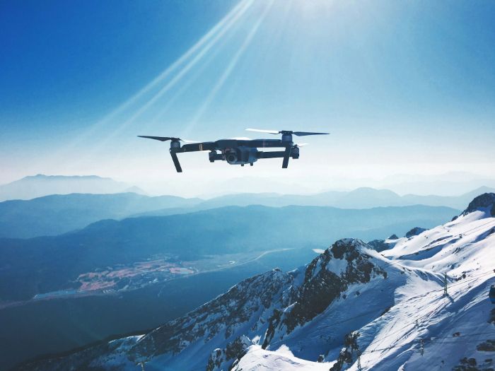 Imagen de una filmación aérea de un dron.