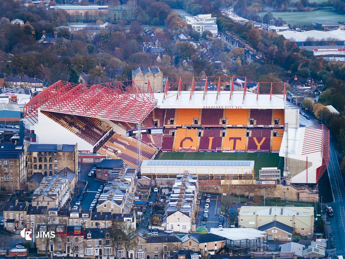 Valley Parade stadium in Bradford is the home of Bradford City AFC.