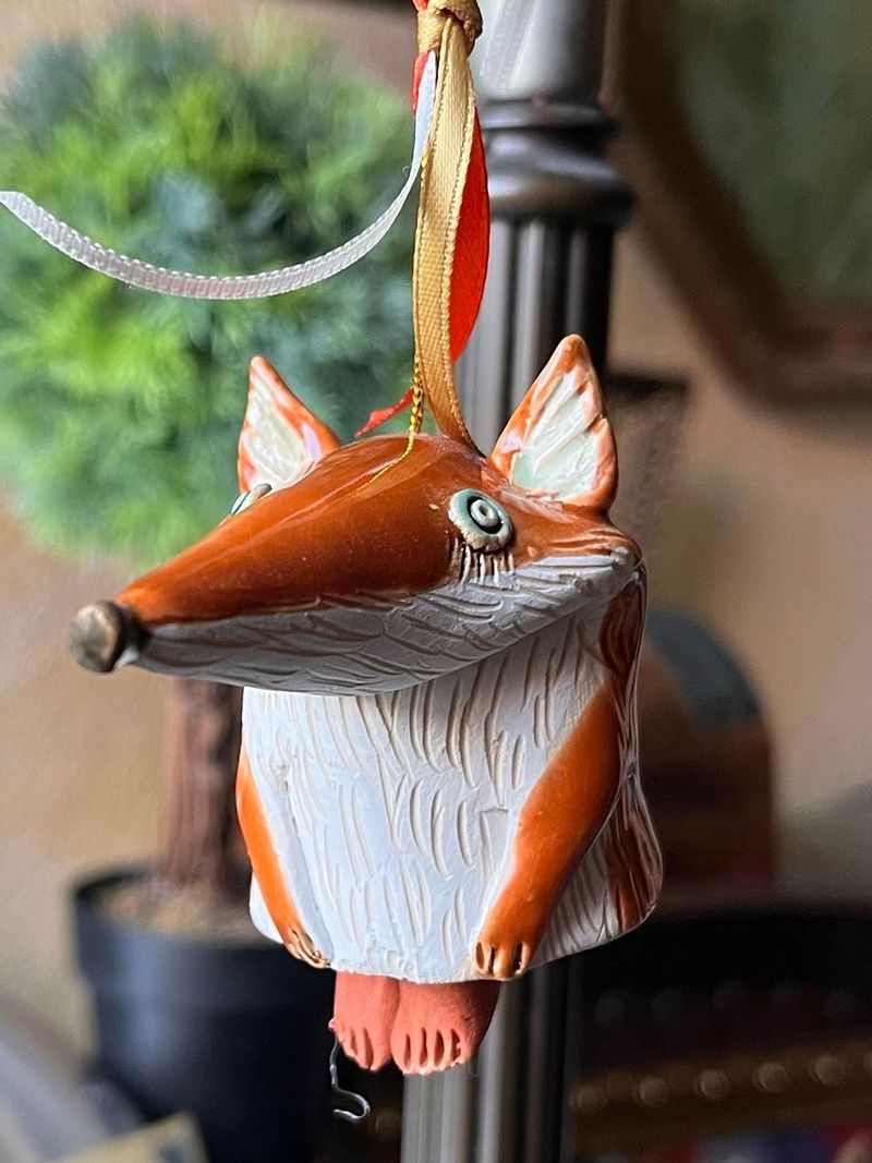 Little fox, ceramic mini sculpture