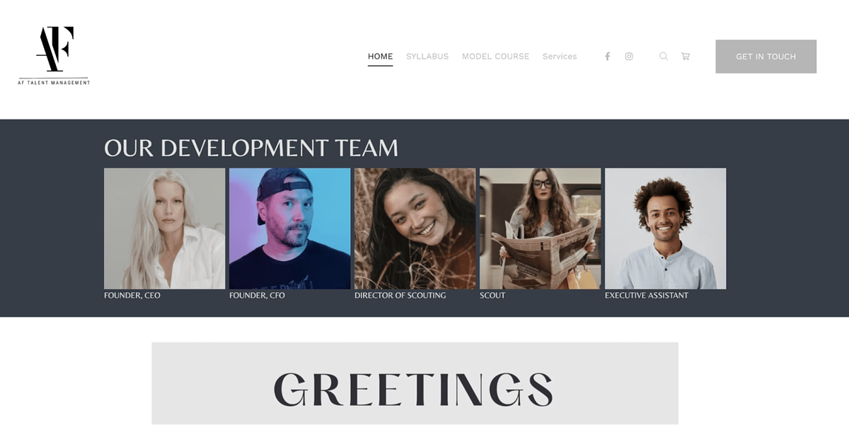 Portfolio di modellizzazione di AF Talent Management