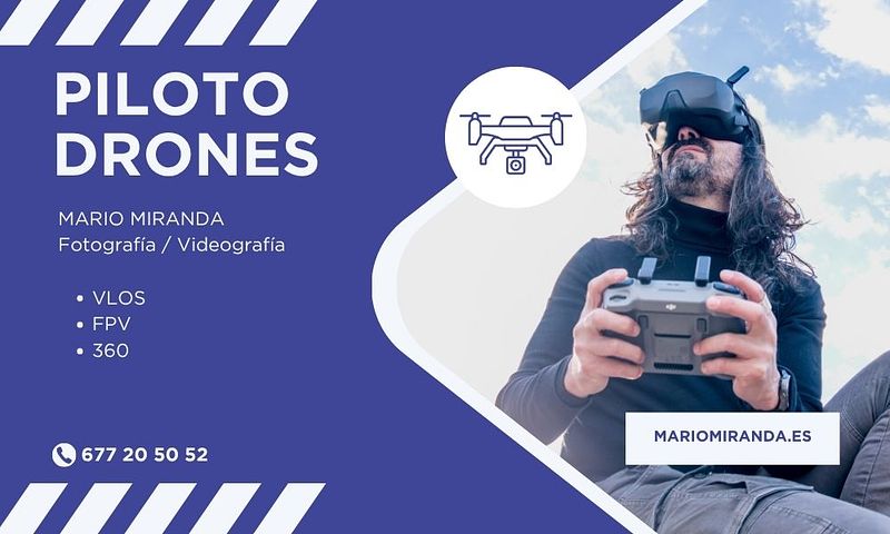 Piloto de Drones Profesional en Albacete: Servicios VLOS, FPV y Grabación/Fotografía Aérea 360° con Mario Miranda