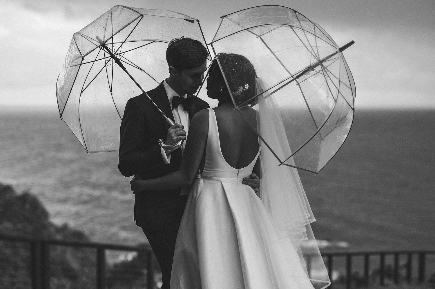 Monterey rainy wedding day