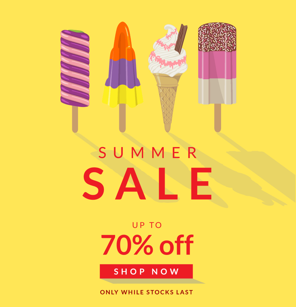4 nibbled ice creams and summer sale discount