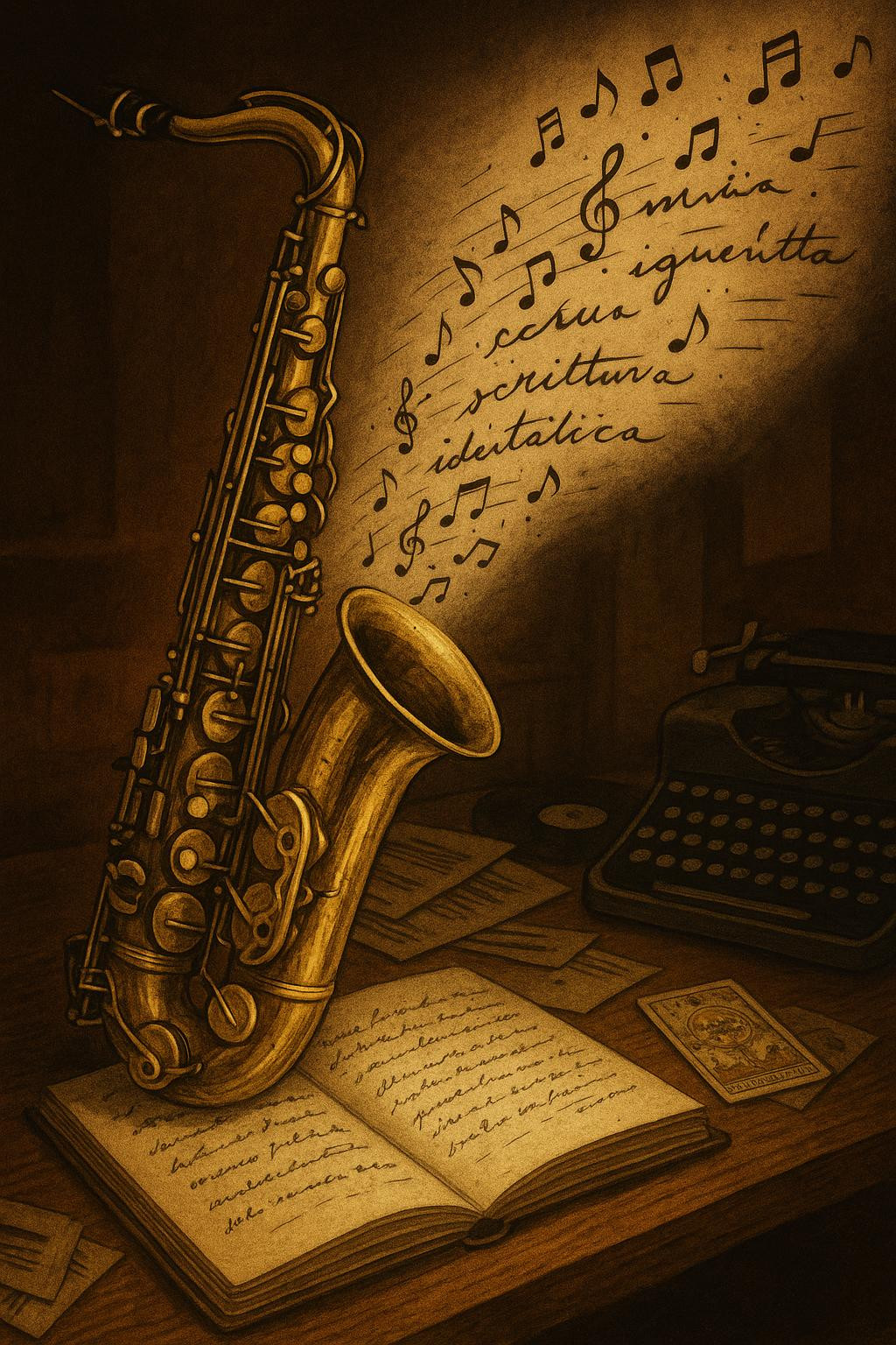 sax tenore immerso nel mondo letterario