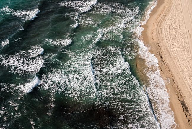 composição de fotos de praia