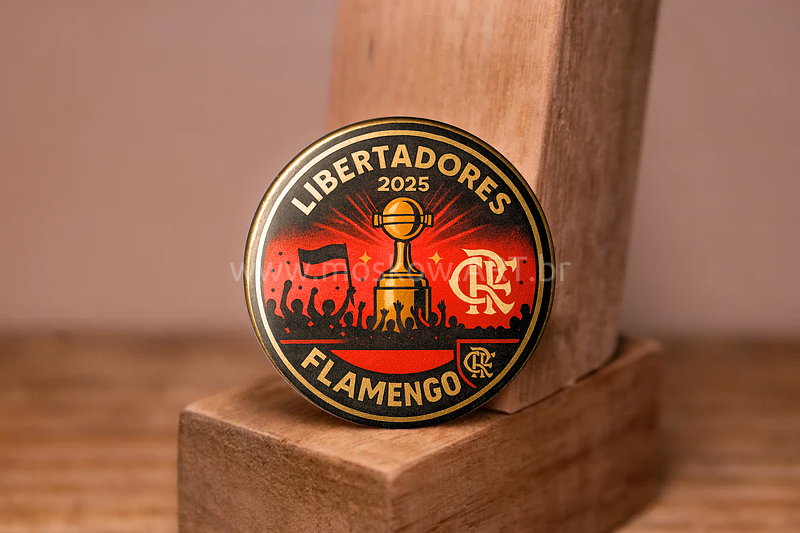 Botom/ Imã "Flamengo Libertadores 2025"