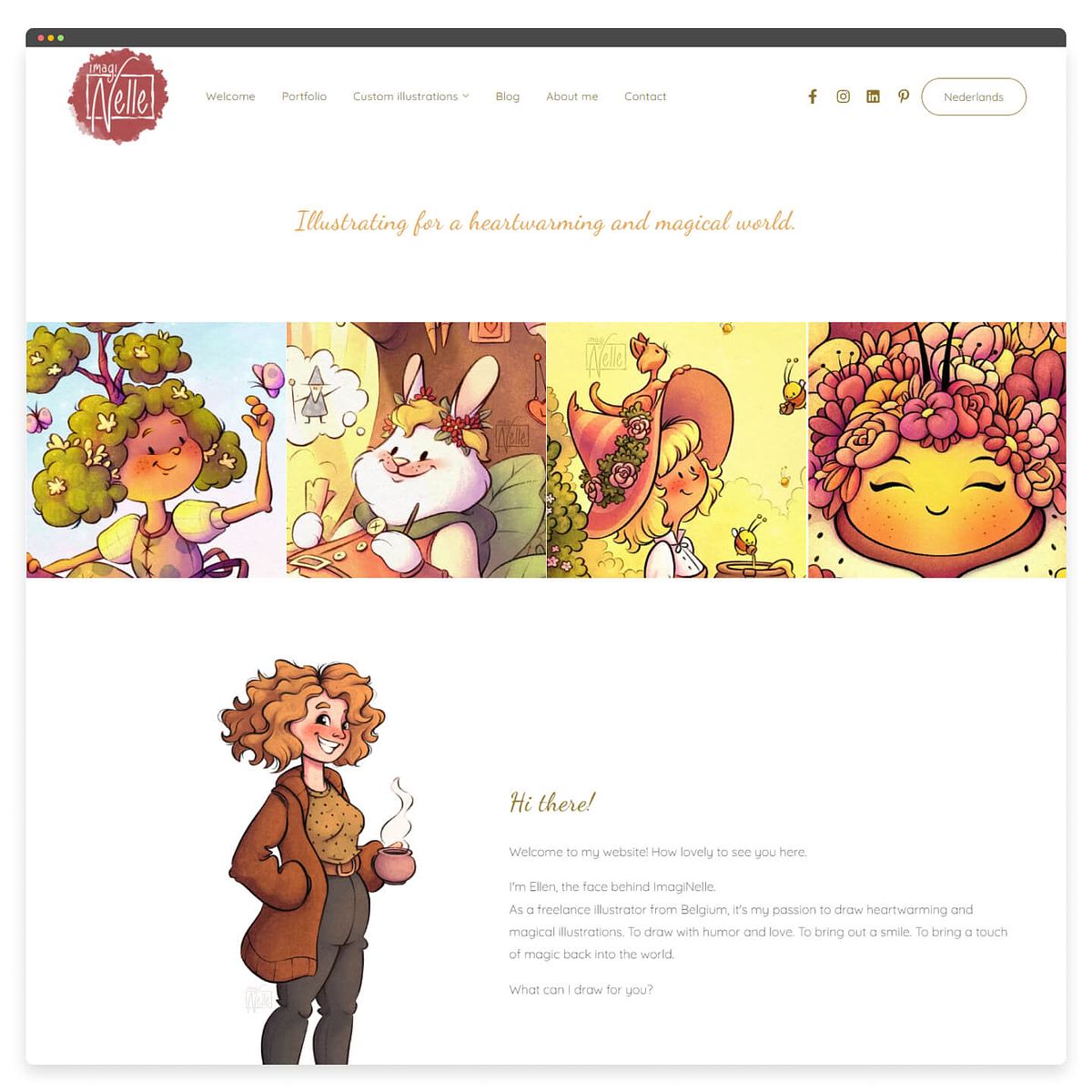 Portfolio illustratore Imaginelle Progettazione di siti web