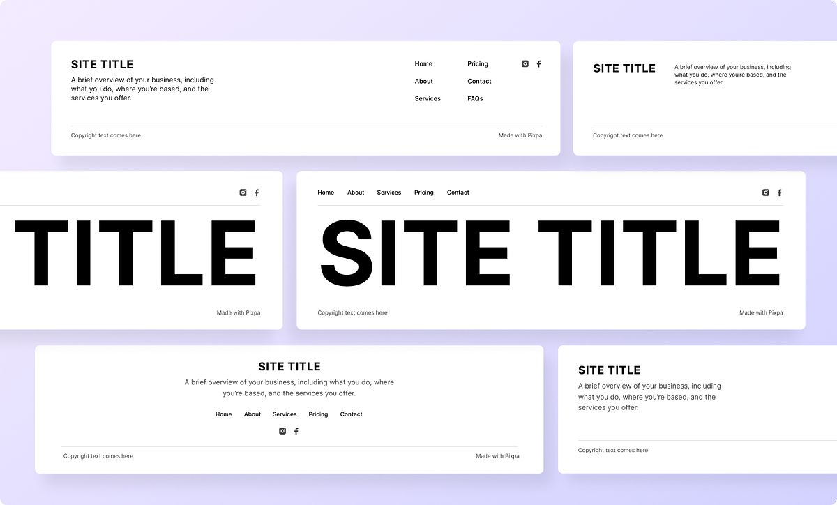 Introducing new footer layouts in design section