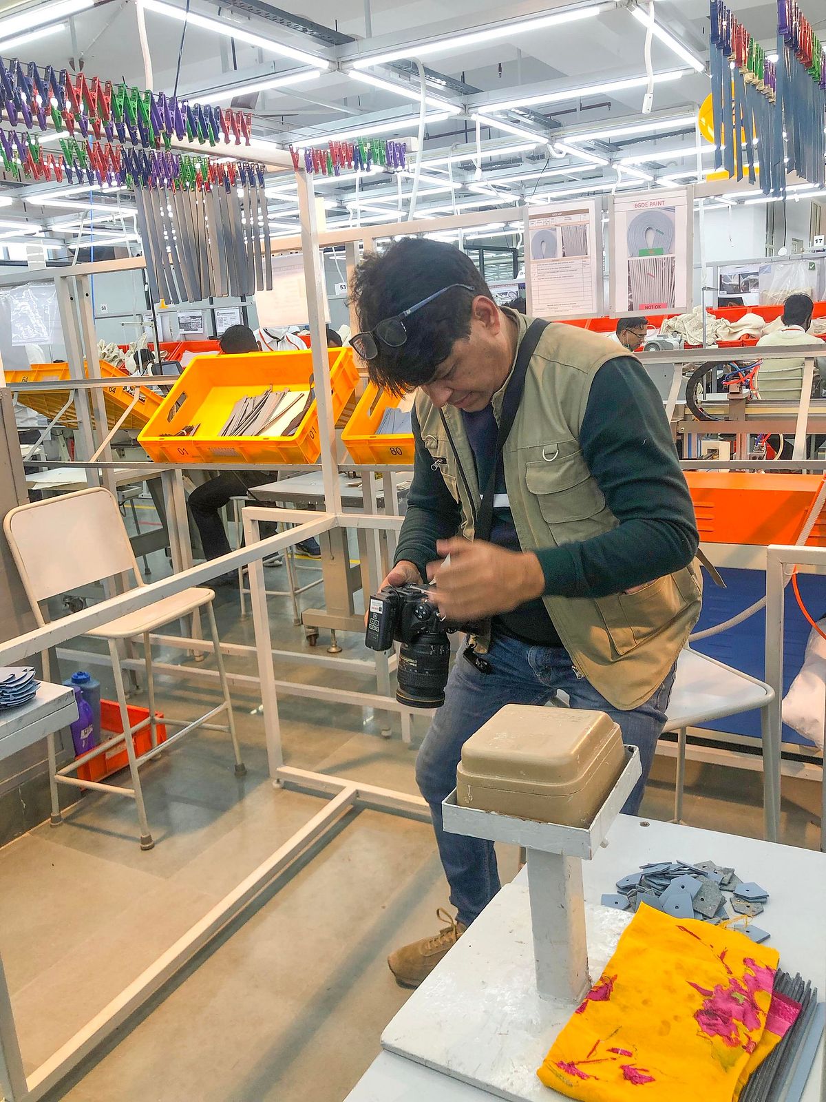 checking all the shots on the camera LCD