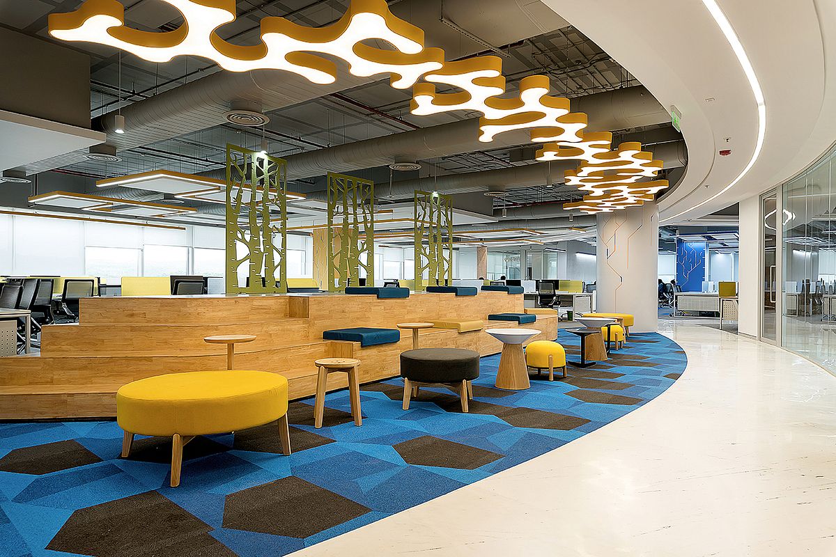 interior photographer : Interior design of First Rand Services new office space with seating furnitures from Sunon by Interior Photographer Akkil Suvarna