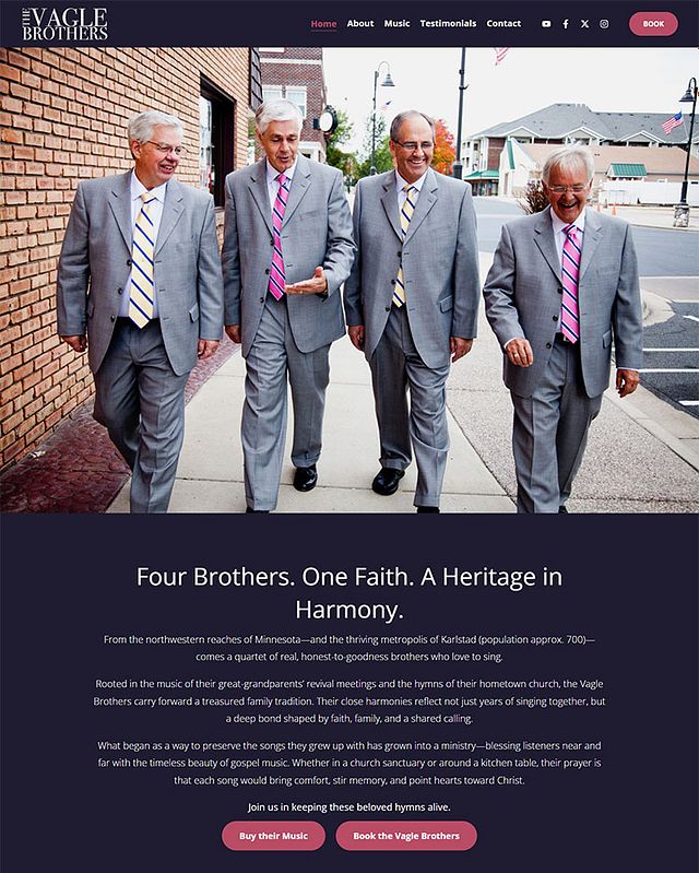 The Vagle Brothers Portfolio Website Examples