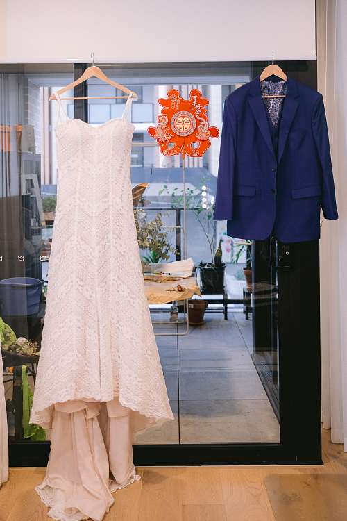 Bride and Groom Getting Ready