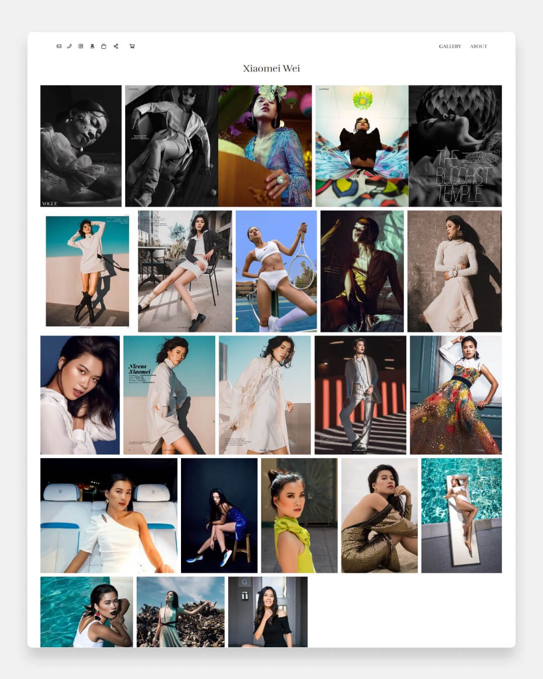 Portfólio de modelos de moda de Xiaomei Wei