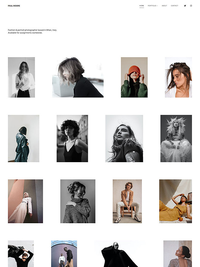 Lantern -  Pixpa Fashion Portfolio Website Template