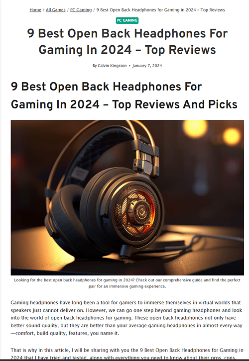 9 Best Open Back Headphones for Gaming in 2024 &ndash; Top Reviews