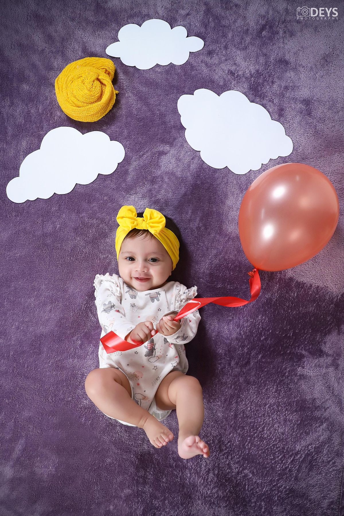 Baby photoshoot with daytime theme