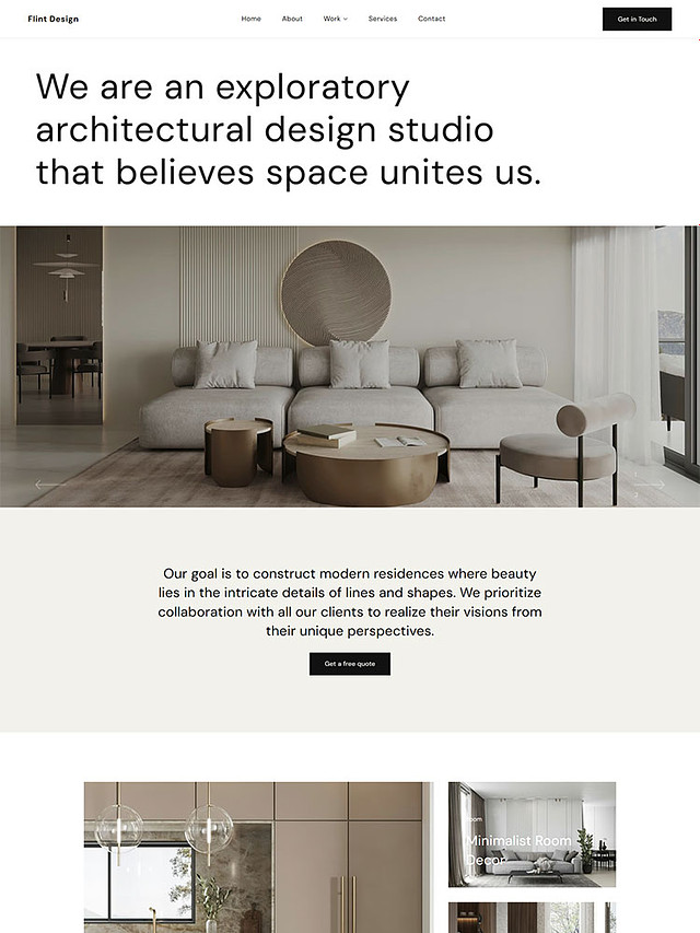 Flint - Pixpa Portfolio Website Templates
