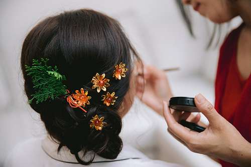 Bride Getting Ready