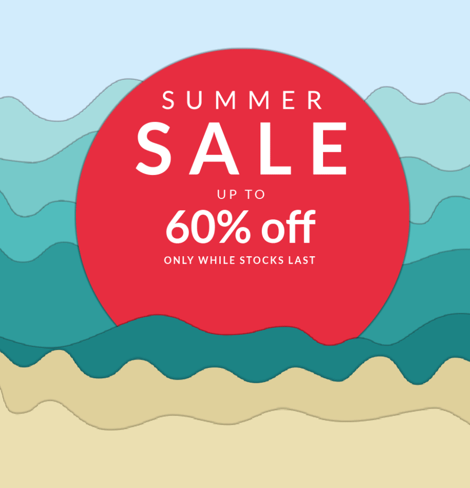 inflatable flamingo sailing on the ocean in front of a sale sign