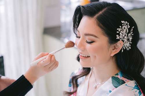 Bride Getting Ready