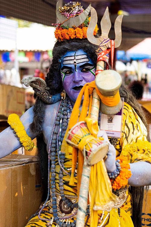 man, artist, depiction, coloring the face, dancer