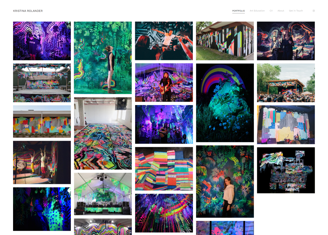Portafolio de Kristina Rolander, artista estadounidense de instalaciones
