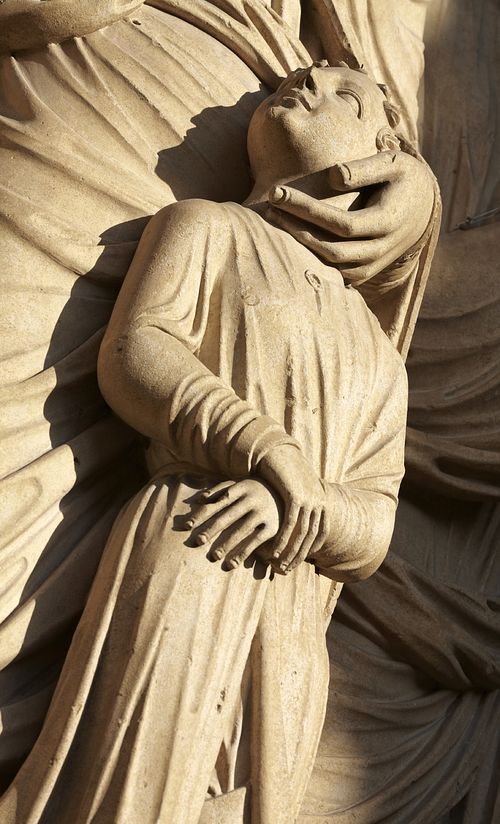 chartres, cathedrale,gothique, sculpture,abraham, portail nord