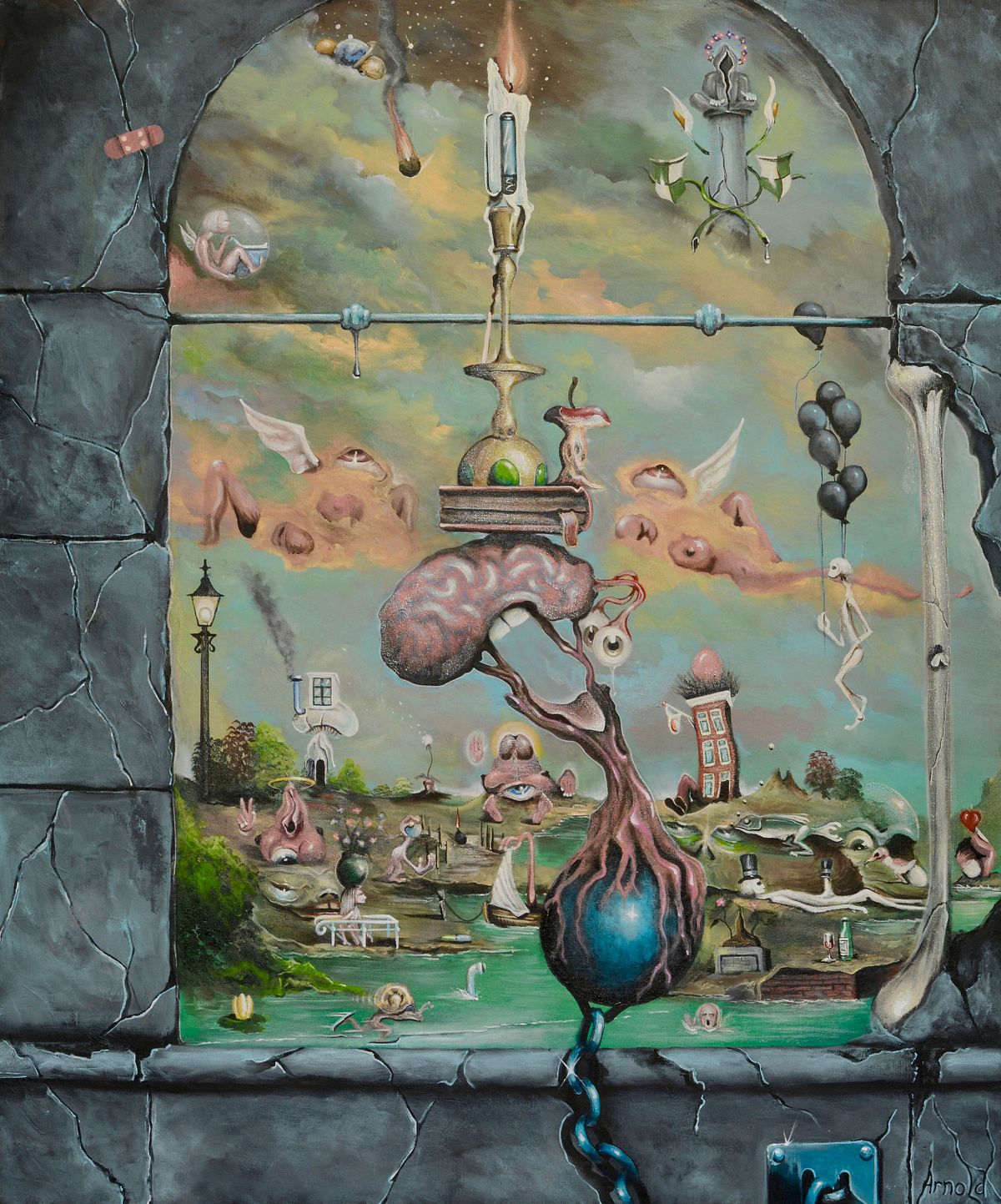 Let there be light &ndash; acryl on canvas by Dutch artist Arnold Janssen