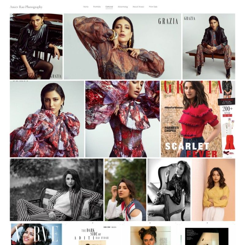 minimalistisch websiteontwerp voor modefotografie