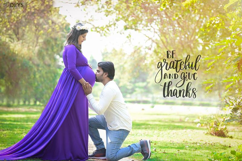 DP007 - Purple Maternity Gown