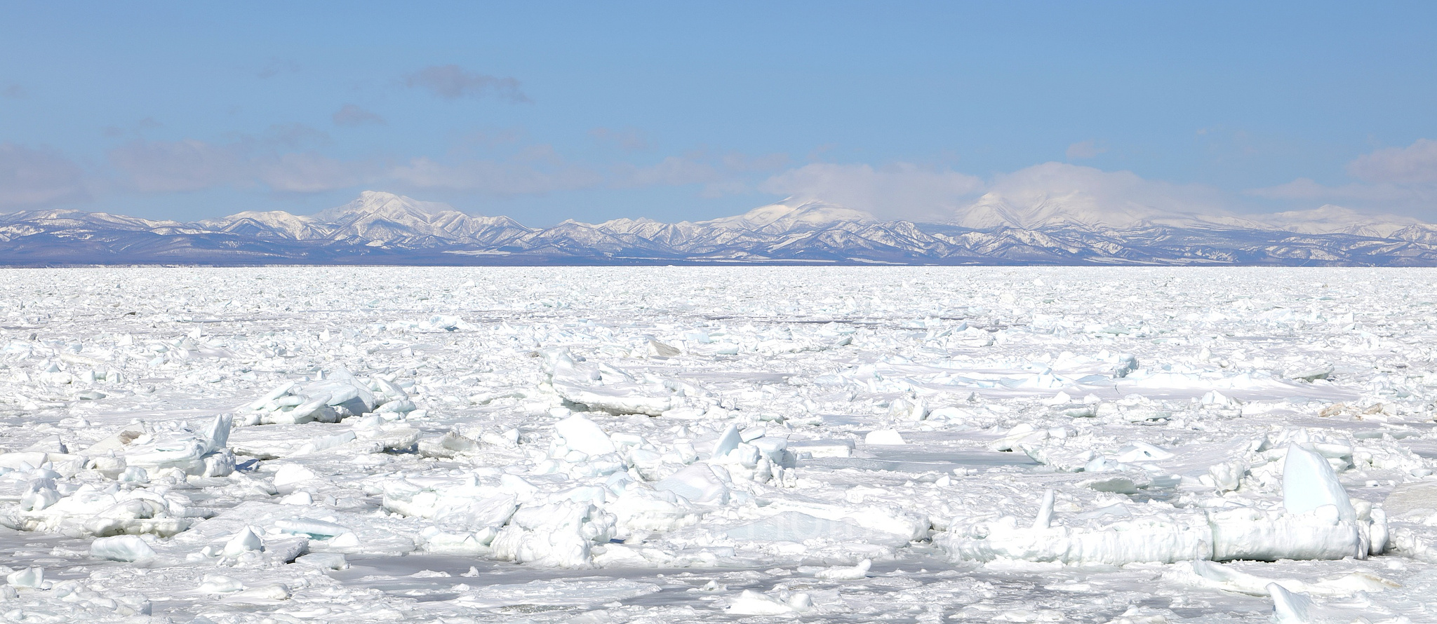 Nemuro Strait, Drift Ice, Notsuke Peninsula, Notsuke Halbinsel, Penisola di Notsuke, Hokkaidō, Hokkaido, Japan, Giappone