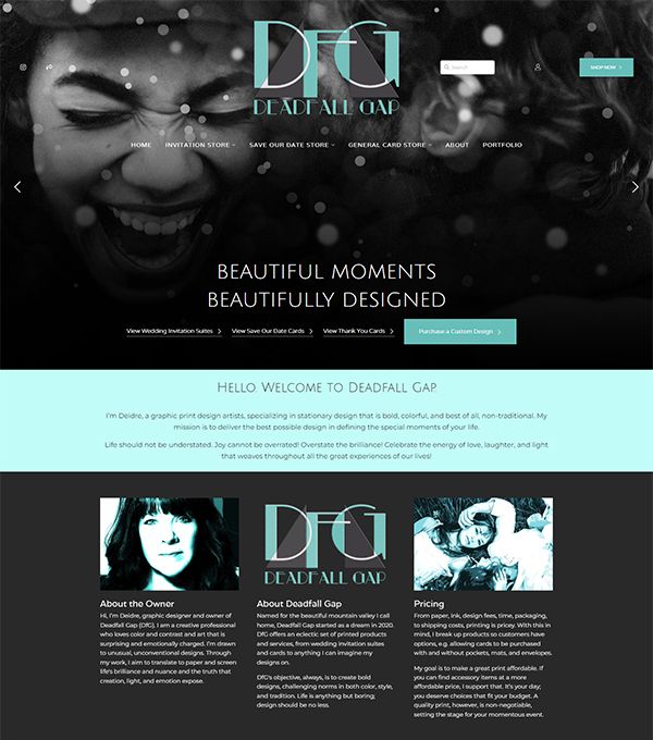 Deadfall Gap Portfolio Website Examples