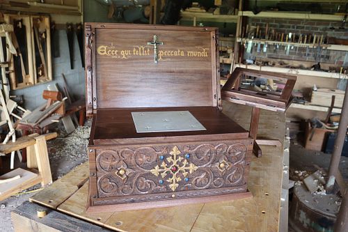 step three of setting up for Mass: set up the Missal Stand