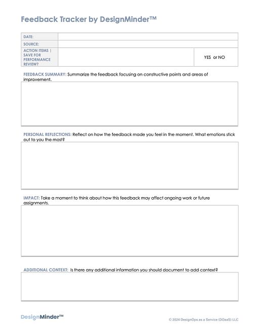Feedback Tracker by DesignMinder™