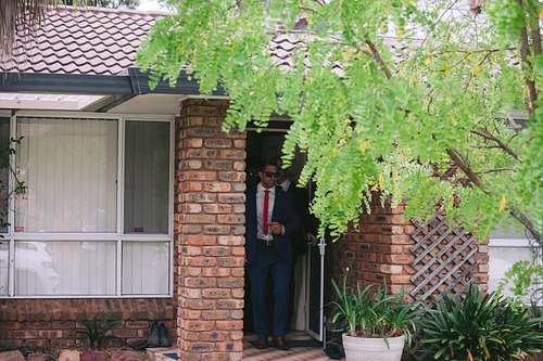 Groom Getting Ready