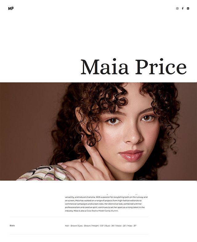 Maia Price Portfolio Website Examples