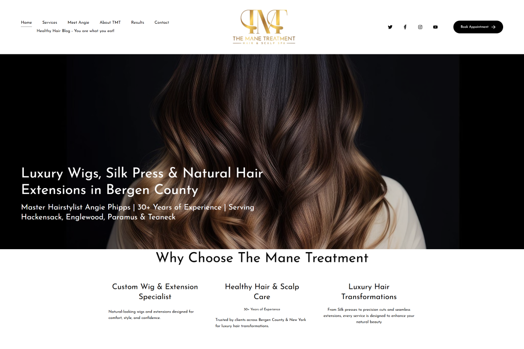 Portfolio stylizacji włosów The Mane Treatment